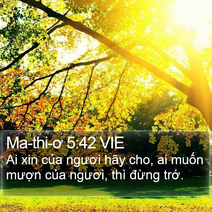 Ma-thi-ơ 5:42 VIE Bible Study