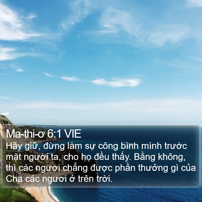 Ma-thi-ơ 6:1 VIE Bible Study