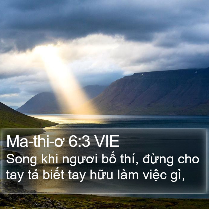 Ma-thi-ơ 6:3 VIE Bible Study