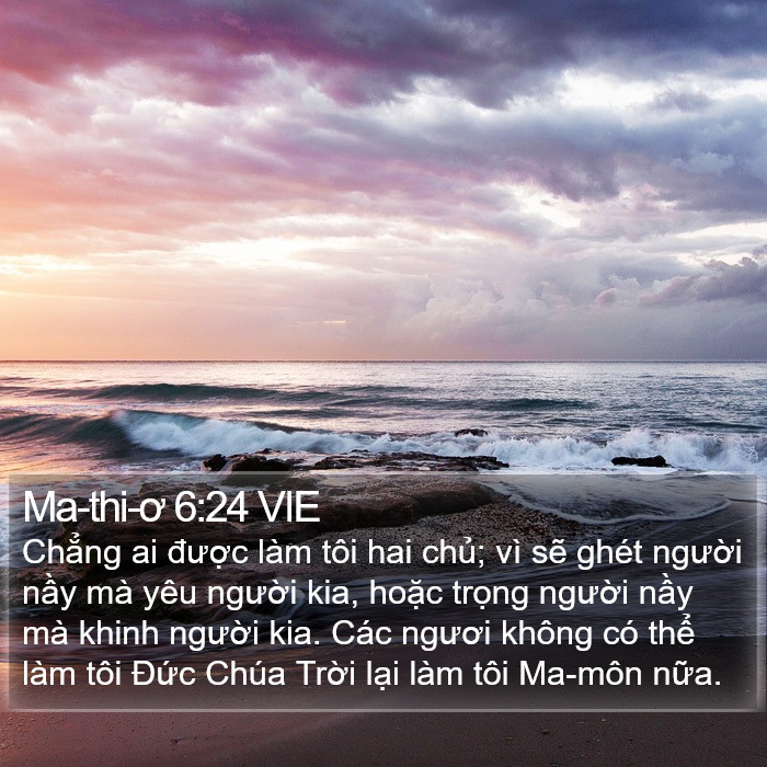 Ma-thi-ơ 6:24 VIE Bible Study