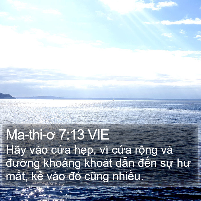 Ma-thi-ơ 7:13 VIE Bible Study