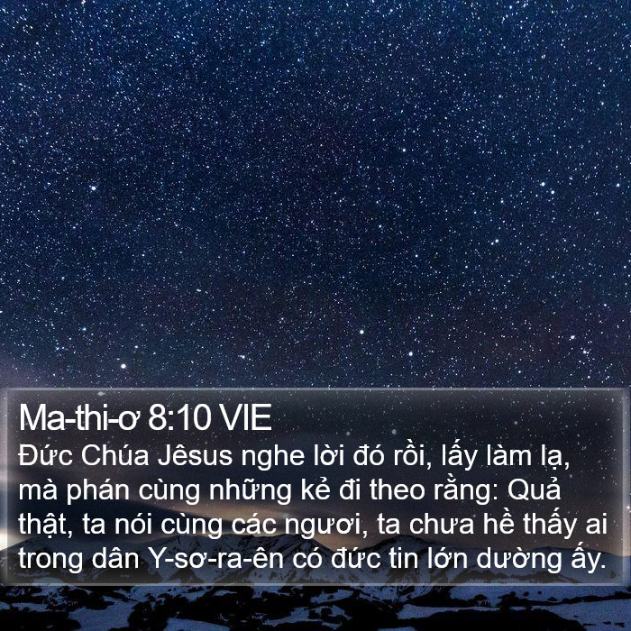 Ma-thi-ơ 8:10 VIE Bible Study