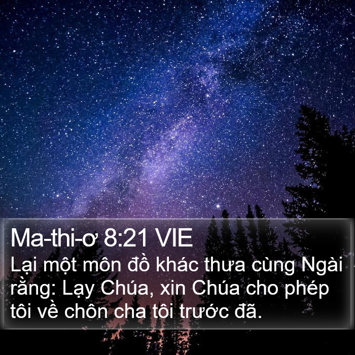 Ma-thi-ơ 8:21 VIE Bible Study