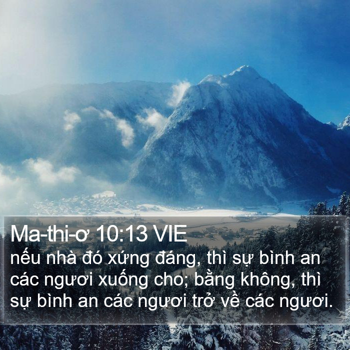 Ma-thi-ơ 10:13 VIE Bible Study