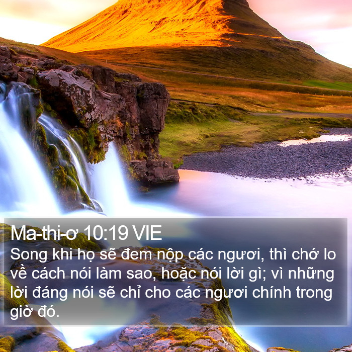 Ma-thi-ơ 10:19 VIE Bible Study