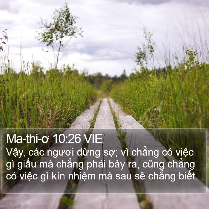 Ma-thi-ơ 10:26 VIE Bible Study