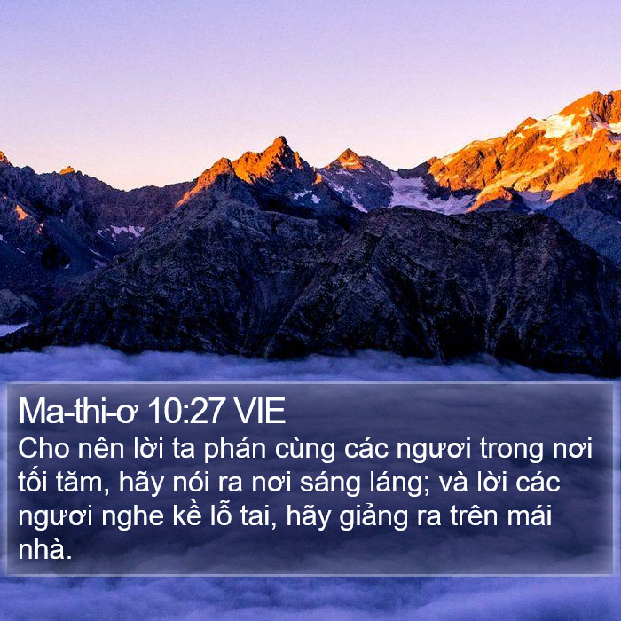 Ma-thi-ơ 10:27 VIE Bible Study