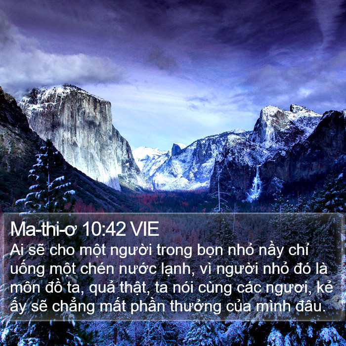 Ma-thi-ơ 10:42 VIE Bible Study