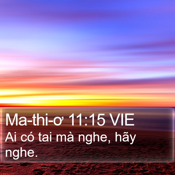 Ma-thi-ơ 11:15 VIE Bible Study