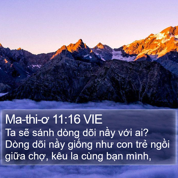 Ma-thi-ơ 11:16 VIE Bible Study