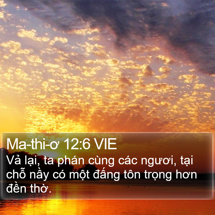 Ma-thi-ơ 12:6 VIE Bible Study