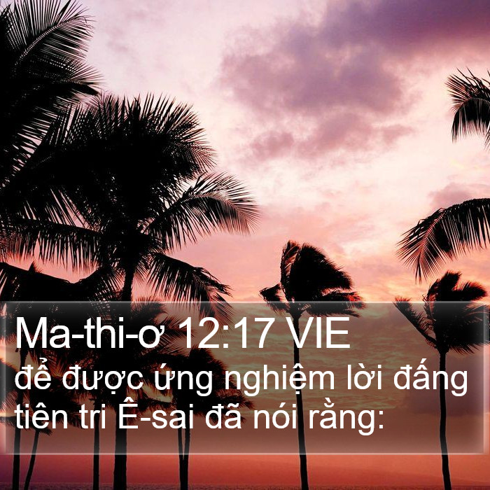 Ma-thi-ơ 12:17 VIE Bible Study