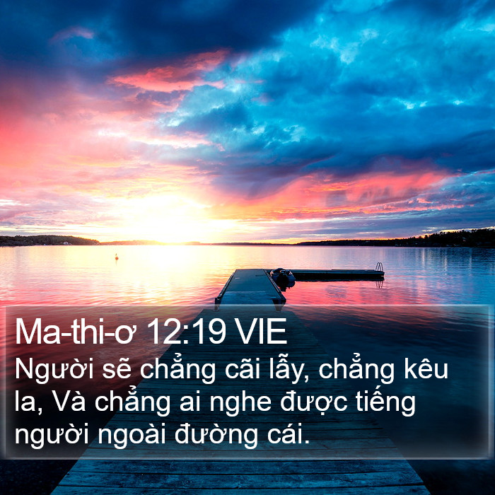 Ma-thi-ơ 12:19 VIE Bible Study