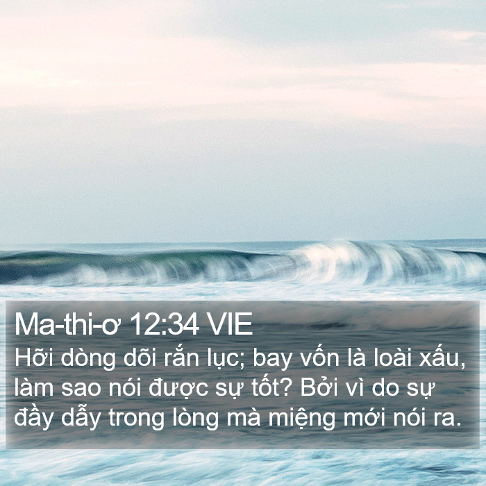 Ma-thi-ơ 12:34 VIE Bible Study