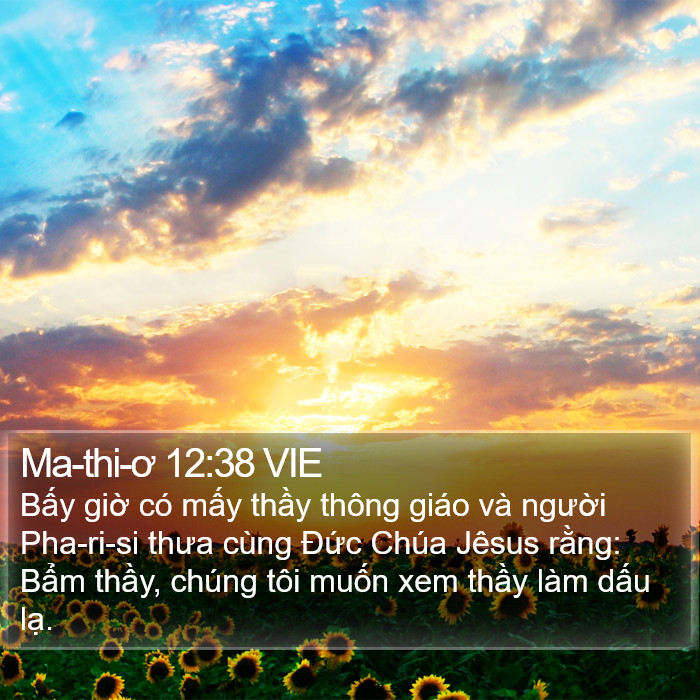 Ma-thi-ơ 12:38 VIE Bible Study