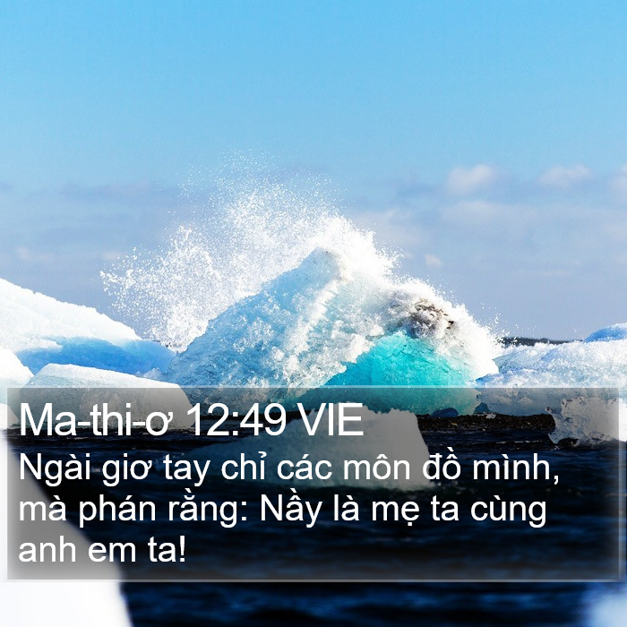 Ma-thi-ơ 12:49 VIE Bible Study