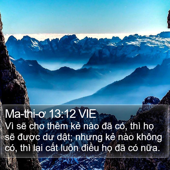 Ma-thi-ơ 13:12 VIE Bible Study