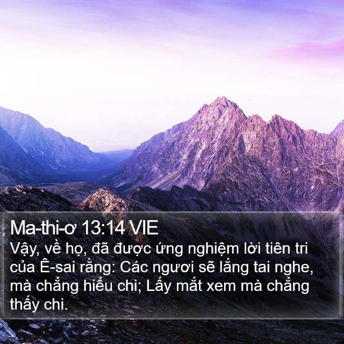 Ma-thi-ơ 13:14 VIE Bible Study