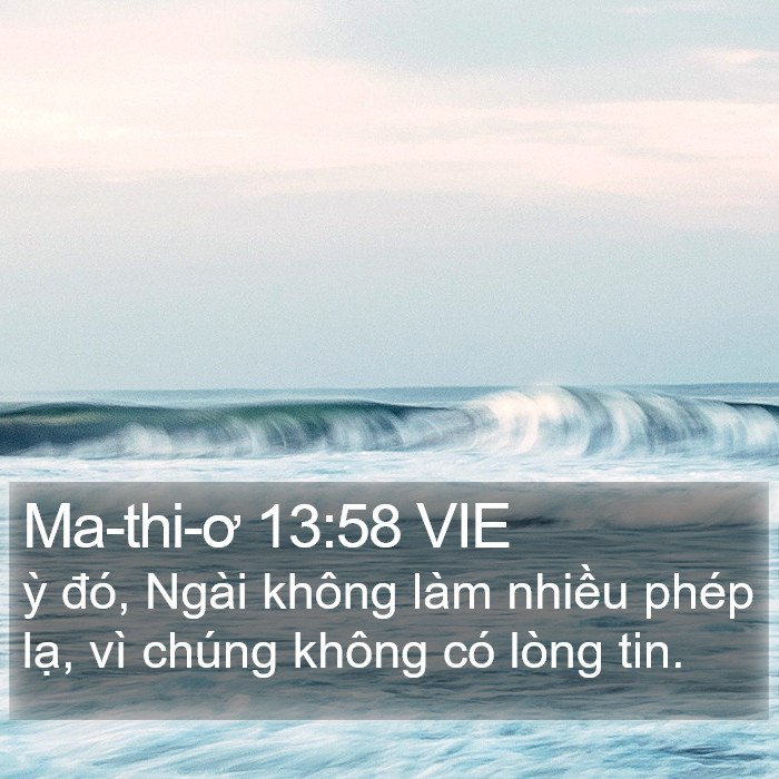 Ma-thi-ơ 13:58 VIE Bible Study