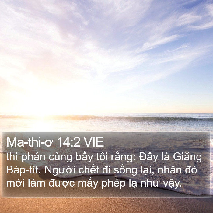 Ma-thi-ơ 14:2 VIE Bible Study