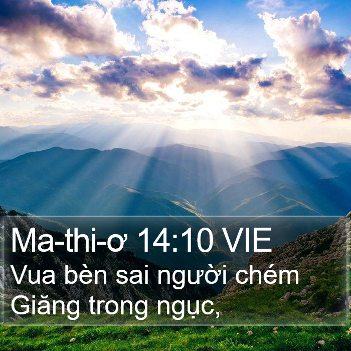 Ma-thi-ơ 14:10 VIE Bible Study