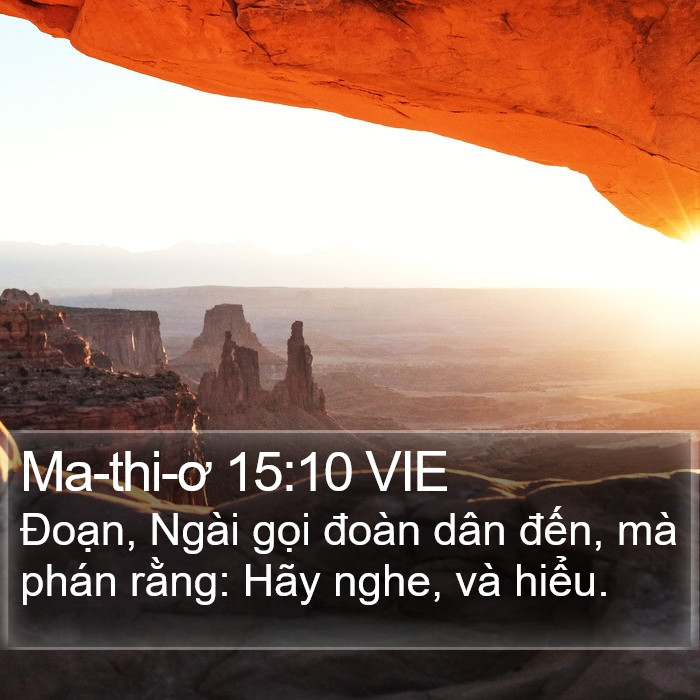Ma-thi-ơ 15:10 VIE Bible Study