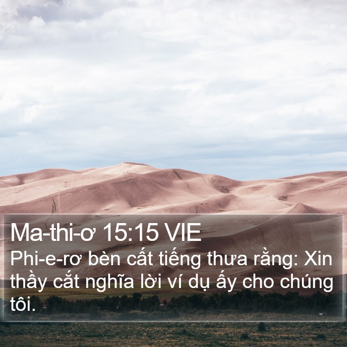 Ma-thi-ơ 15:15 VIE Bible Study