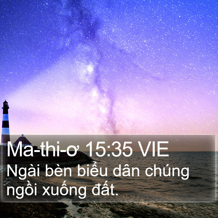 Ma-thi-ơ 15:35 VIE Bible Study