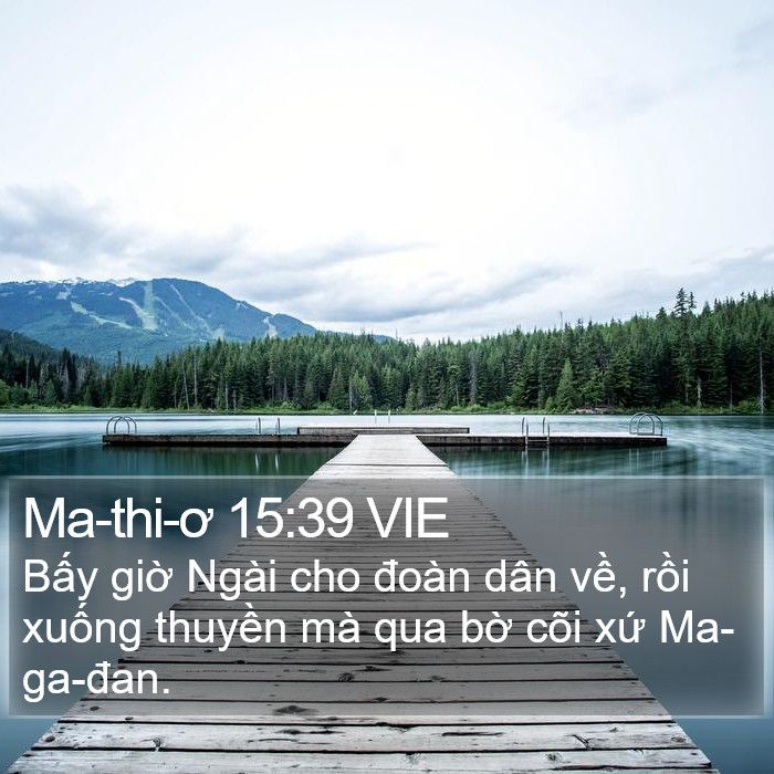 Ma-thi-ơ 15:39 VIE Bible Study