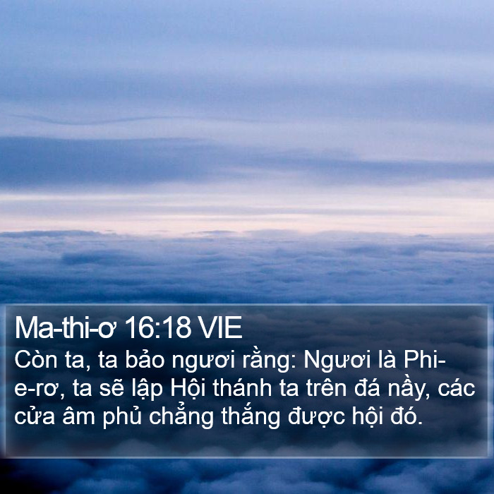 Ma-thi-ơ 16:18 VIE Bible Study