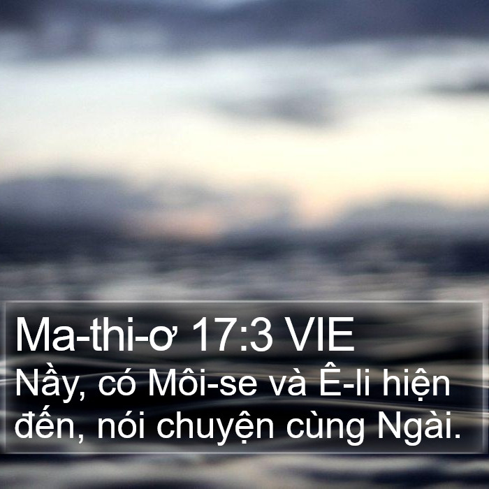 Ma-thi-ơ 17:3 VIE Bible Study