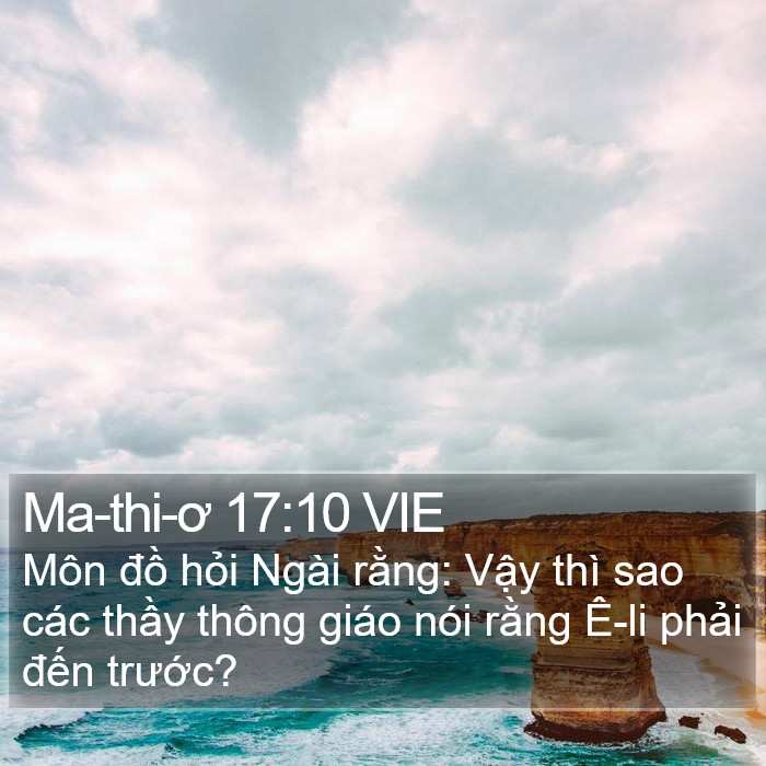 Ma-thi-ơ 17:10 VIE Bible Study
