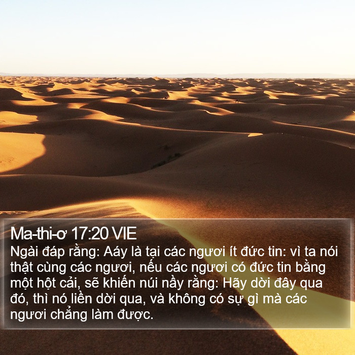 Ma-thi-ơ 17:20 VIE Bible Study