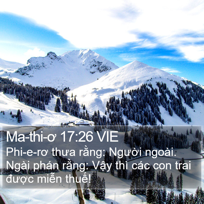 Ma-thi-ơ 17:26 VIE Bible Study