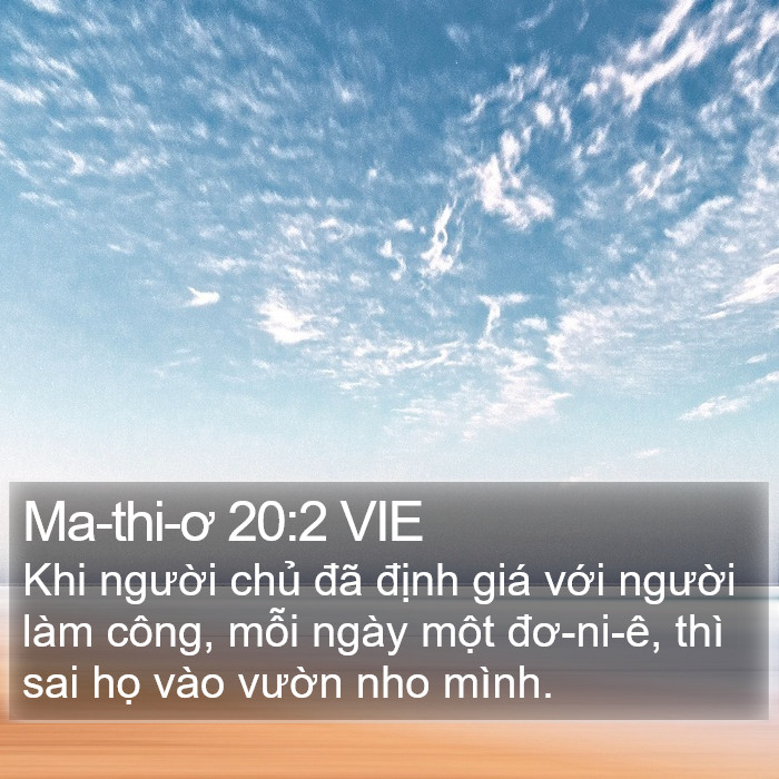 Ma-thi-ơ 20:2 VIE Bible Study