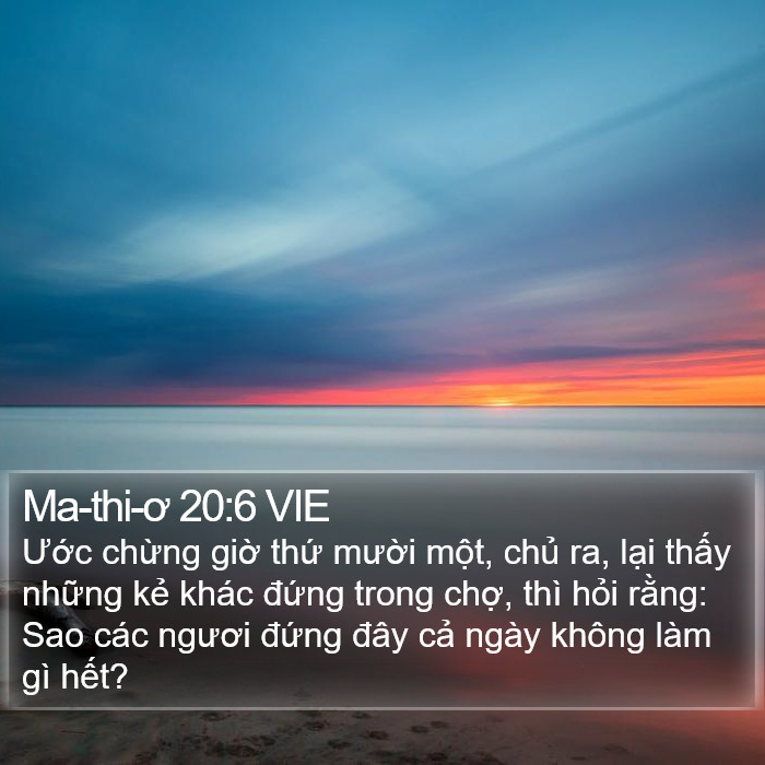 Ma-thi-ơ 20:6 VIE Bible Study