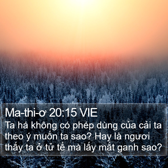 Ma-thi-ơ 20:15 VIE Bible Study