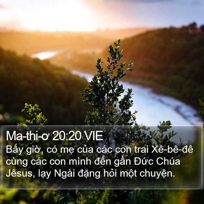 Ma-thi-ơ 20:20 VIE Bible Study