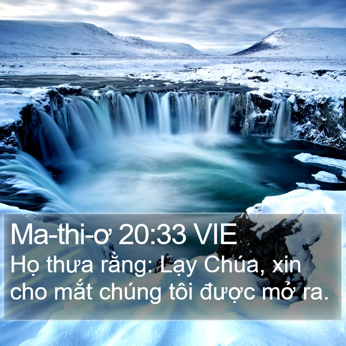 Ma-thi-ơ 20:33 VIE Bible Study