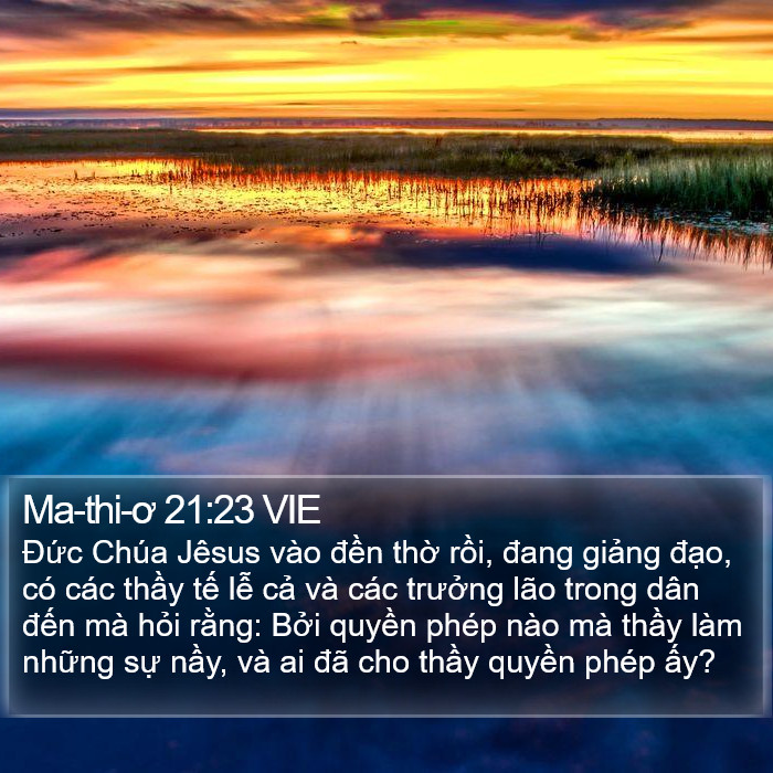 Ma-thi-ơ 21:23 VIE Bible Study