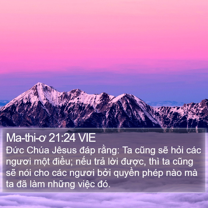 Ma-thi-ơ 21:24 VIE Bible Study