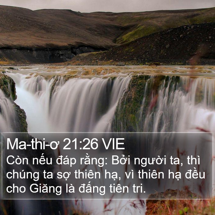 Ma-thi-ơ 21:26 VIE Bible Study