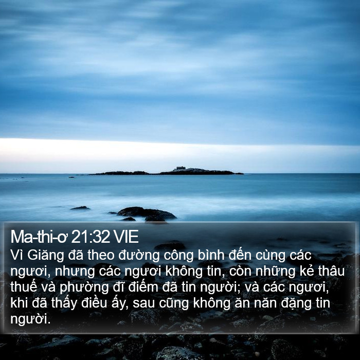 Ma-thi-ơ 21:32 VIE Bible Study