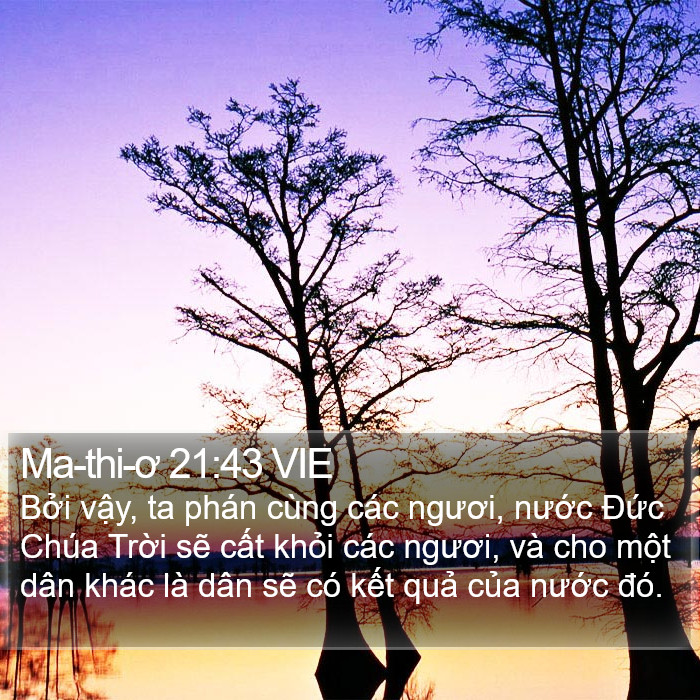 Ma-thi-ơ 21:43 VIE Bible Study