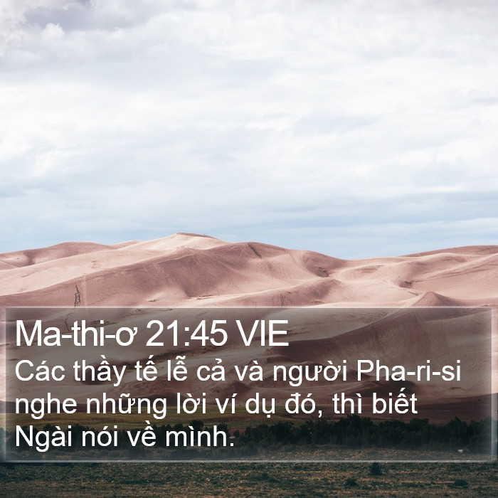 Ma-thi-ơ 21:45 VIE Bible Study