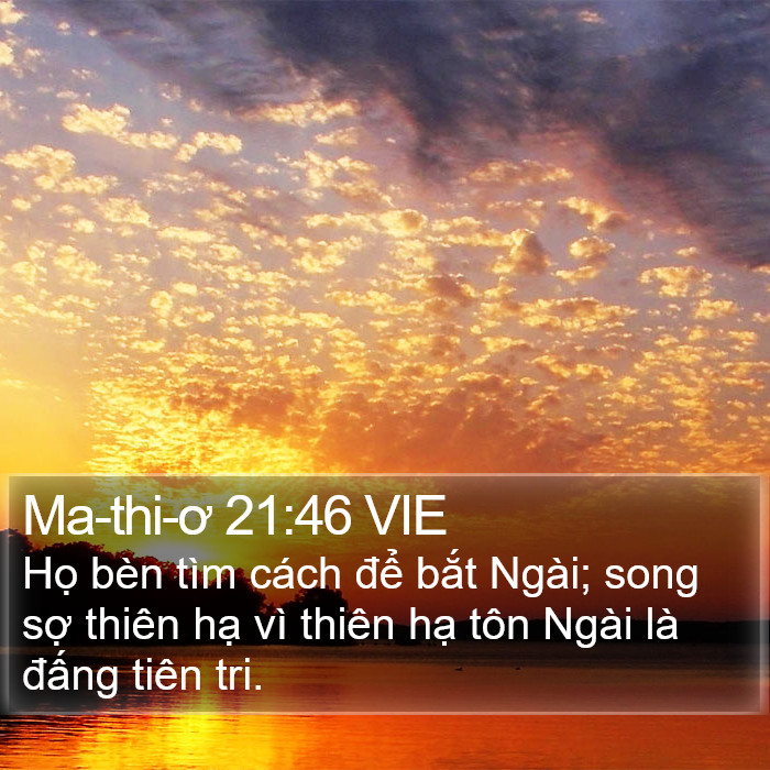 Ma-thi-ơ 21:46 VIE Bible Study