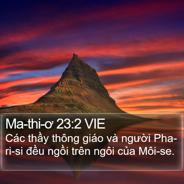 Ma-thi-ơ 23:2 VIE Bible Study