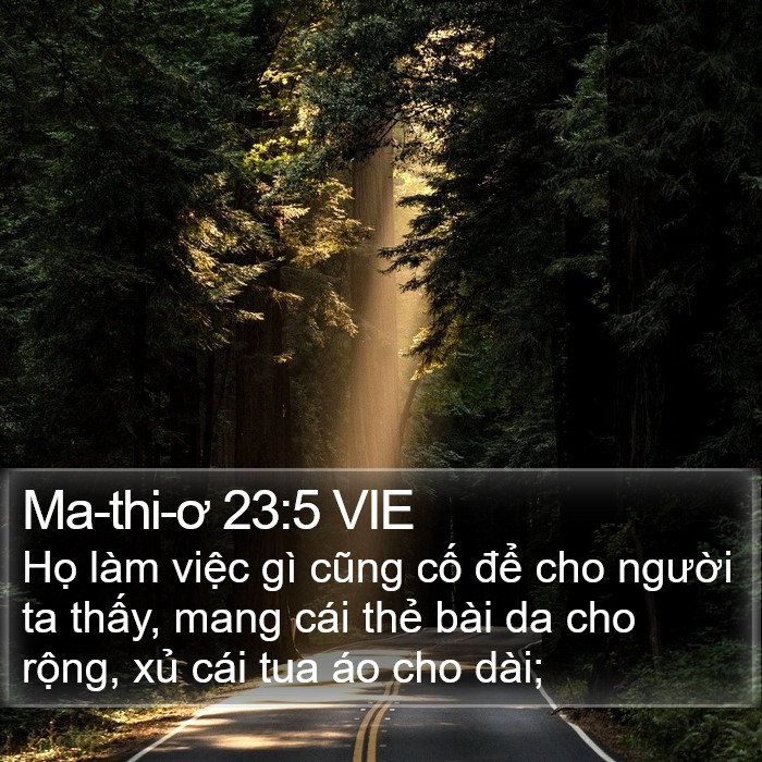 Ma-thi-ơ 23:5 VIE Bible Study