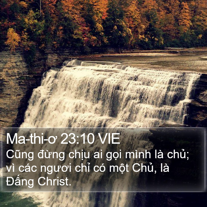 Ma-thi-ơ 23:10 VIE Bible Study