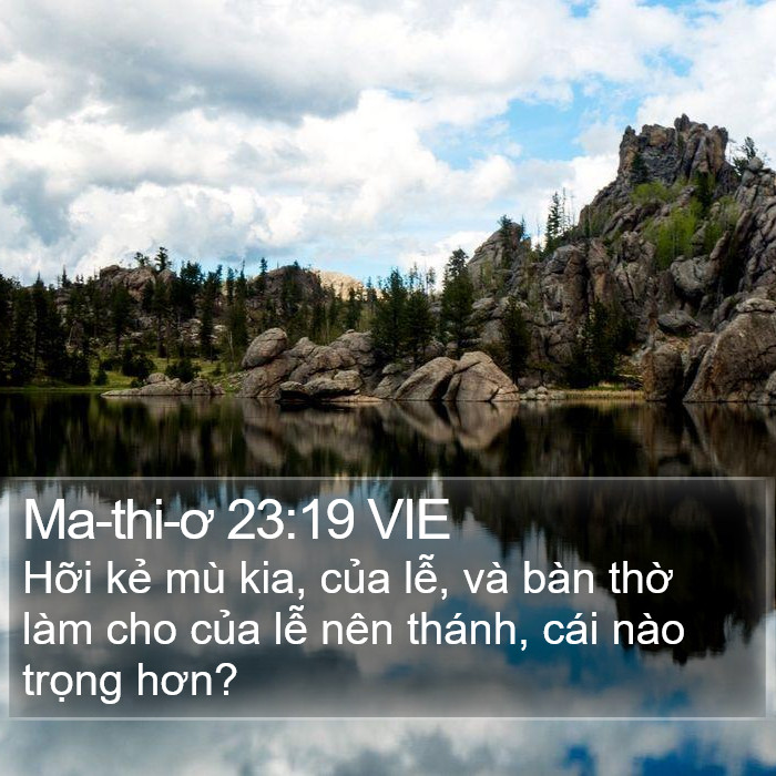 Ma-thi-ơ 23:19 VIE Bible Study